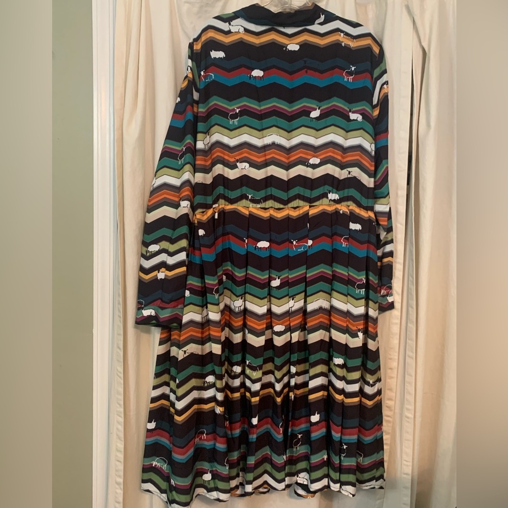 Eloquii Multicolor Chevron Sheep Dress - Picture 11 of 12